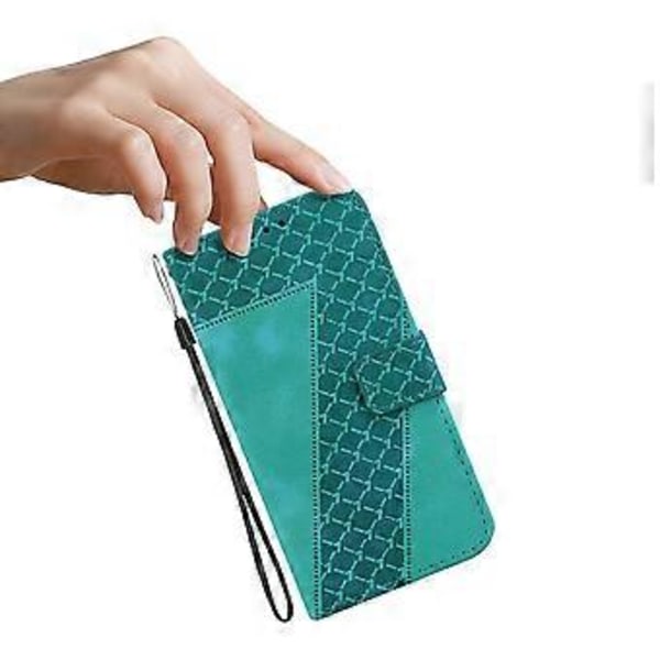 Til Xiaomi Redmi Note 14 5G Stand Case 7-Formet Mønster Præget Læder Telefon Cover (Style A)