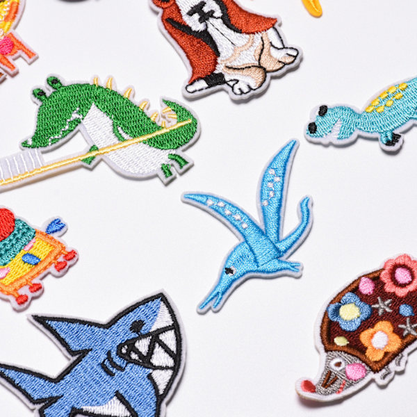 pakke med 27 stof patches