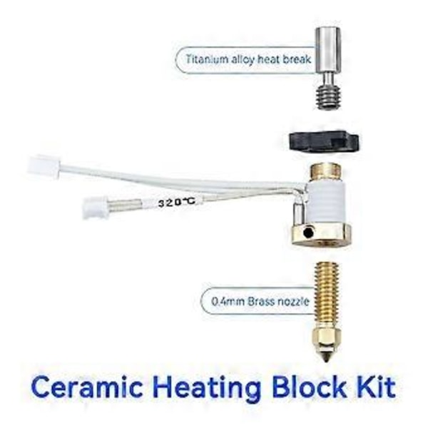Keramisk Värmeblock 320C Hög Temp Högt Flöde 600mm/S Höghastighetsutskrift 60W Uppvärmning för K1/K1 MAX 3D-skrivare, A