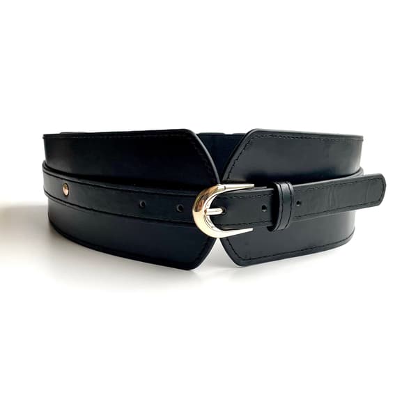 Dam Läder Bred Bälte Spänne Midjebälte Midjeband（70cm）