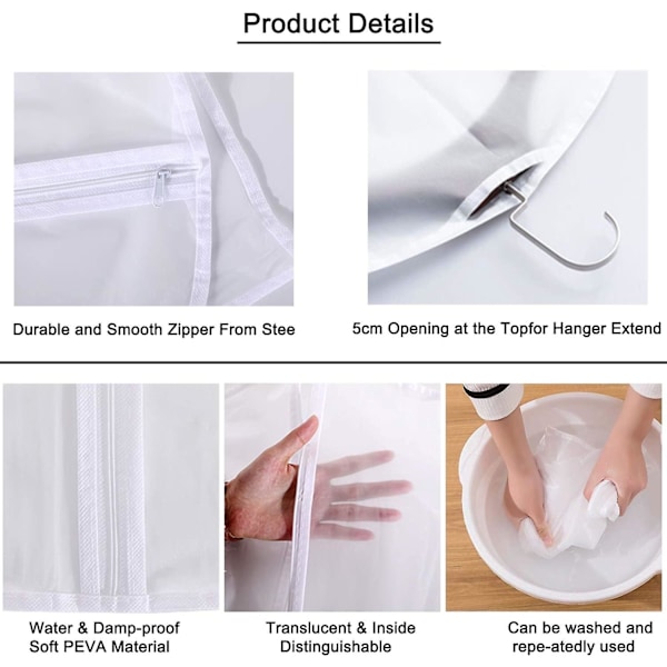 Jumpsuit / Skab Dæksel Foldbar Beskyttelsespose, Støvfri