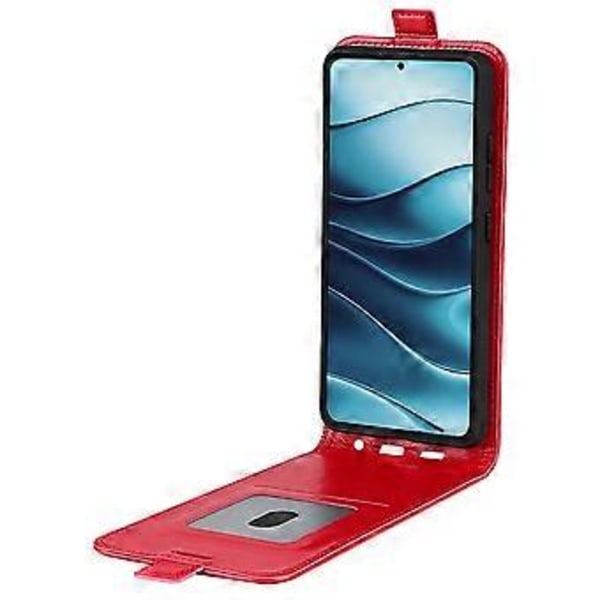 Skal för Xiaomi Redmi Note 14 5G med Kortfack Vertikalt Flip Läderfodral (Stil D)