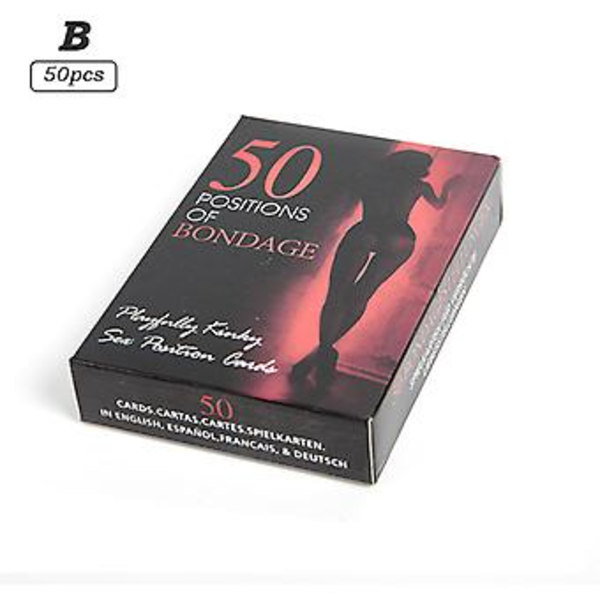 50 Position Tarotkort Voksne Sex Spil Tarot Dæk Sex Legetøj Sex Position 18+ (Mønster B)
