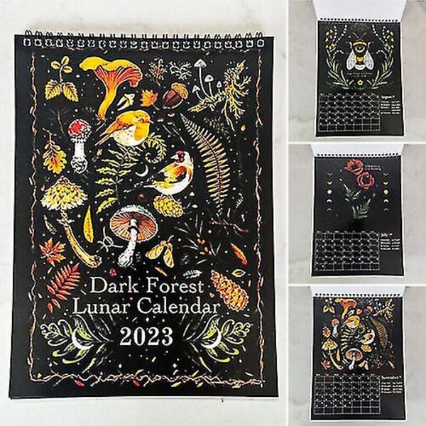 Dark Forest Lunar Calendar 2023 Wall Calendar Monthly Colorful Wall Calendars