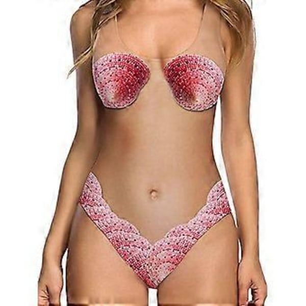 2023 NYHET Dam Baddräkt i Ett Stycke Galaxy Taco Cat Magekontroll Baddräkt Strandkläder Bikini Monokini (S Rosa)