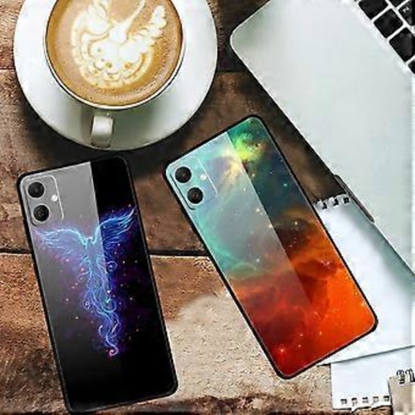 För Samsung Galaxy A05 4G Skal PC+Härdat Glas+TPU Stötsäkert Telefonskydd (Blå Fisk)