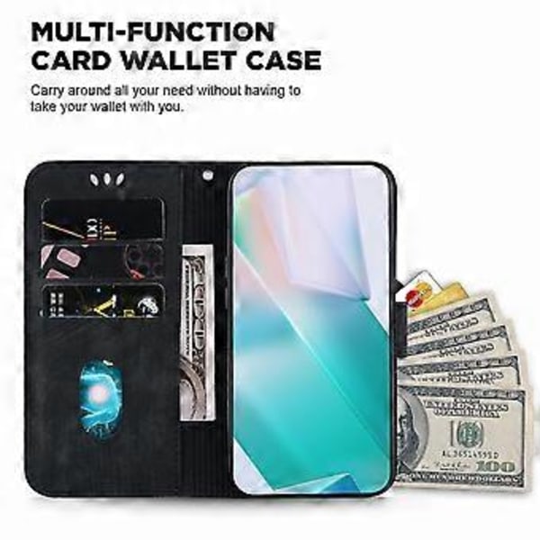 Mobilfodral för Motorola Edge 40 Neo 5g - Söt Tiger Tryckt PU-Läder Flip Cover (Svart)
