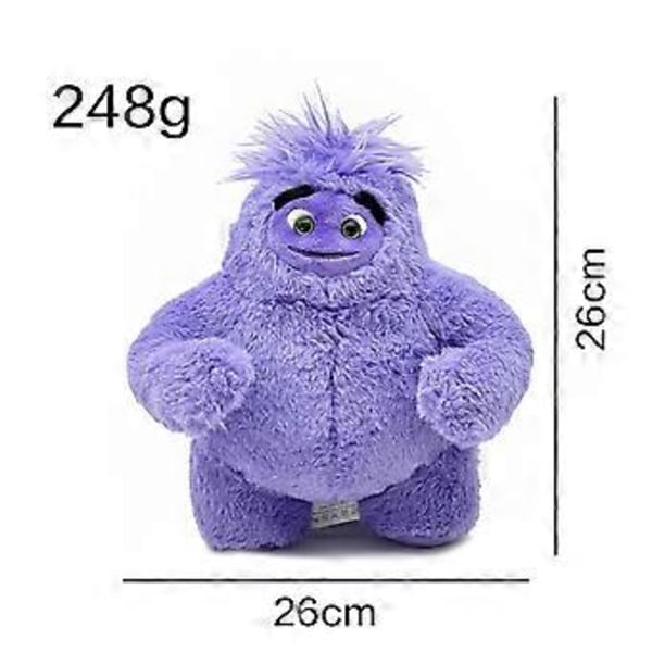 Om Plysch Lila Monster Plyschleksaker Mjuka Gosedjur Presentdockor 26cm för Barn Pojkar Flickor