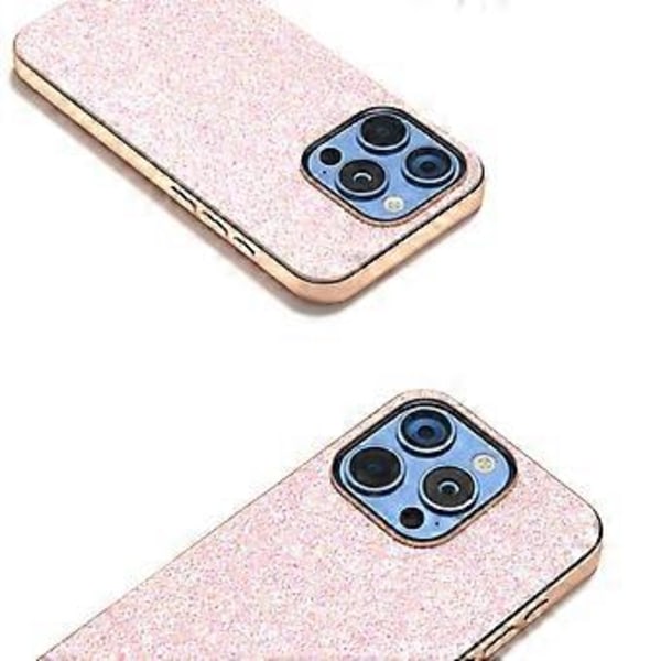 För iPhone 16 Pro Max Skal Elektropläterad Telefonfodral Färgglatt Glitter Design PU+TPU Skyddsfodral (Stil B)