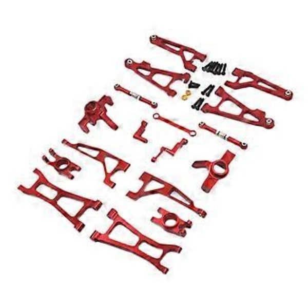 1/16 RC Auton Osat Päivitys DIY Tukevat Ajoneuvon Osat Ammattimaiset RC Autotarvikkeet Korvaus 16209 16207 16210 M162 RC Autolle (Punainen)