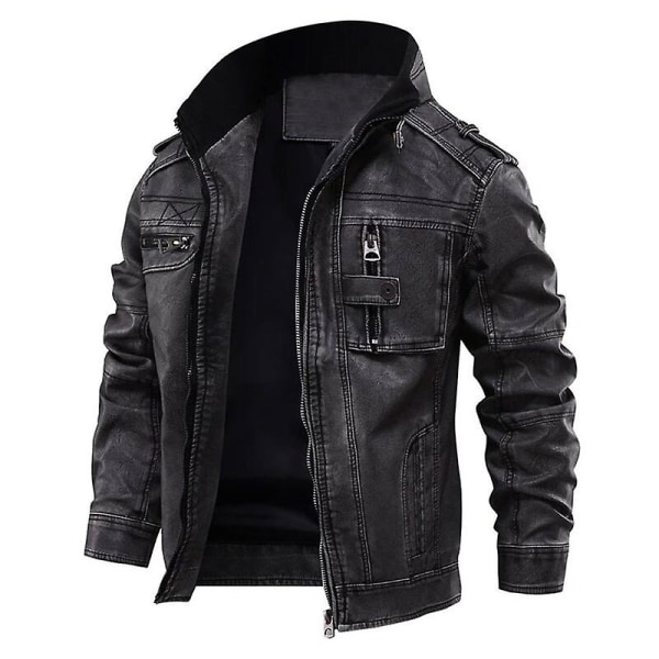 Leather Man Jackets Men Jacket Male Coats Winter Warm Cool Moto Motorcycle Outerwears European Size L