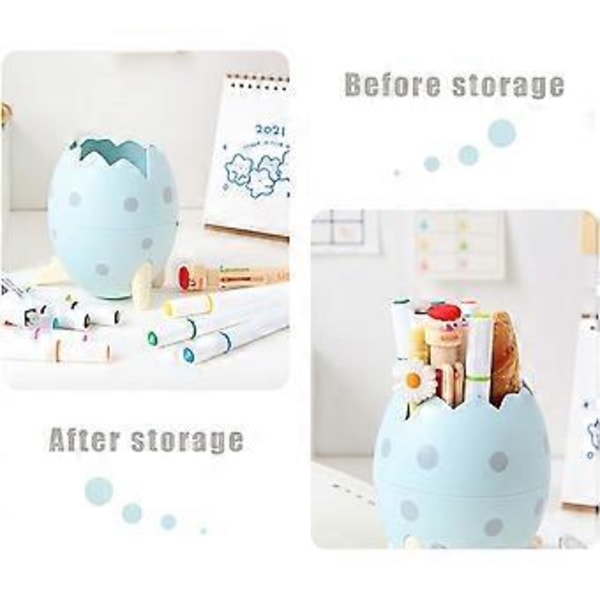 Ideell Dinosaur Egg Pennholder for Hjemmekontor, Skrivesakerorganisator med Plassbesparende Design, Laget av Solid PP-materiale av Høy Kvalitet