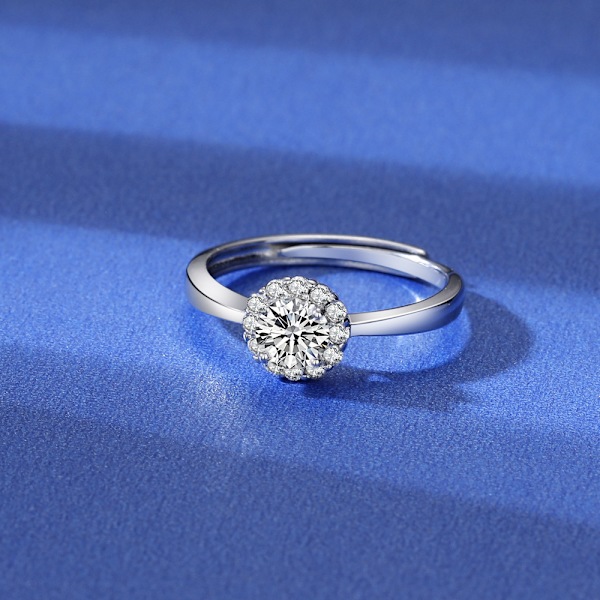 Spetsdesign Förlovningsring Diamantring 50 Poäng Liten Di