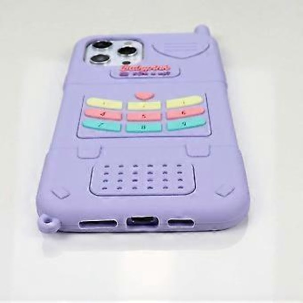 KATEA iPhone 12 Pro Max deksel, 3D Tegneserie Søt Retro Kjærlighet Hjerte Klassisk Mobiltelefon Formet Deksel, Barn Kvinner Jenter Myk Silikon Gummi Deksel