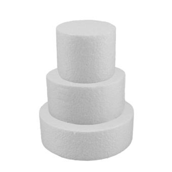 6 stk Runde Kage Mini Kageforme Øveform DIY Puslespil Håndlavet Materialer til Fondantkage (3 stk Stor Størrelse, 3 stk Mellem Størrelse)