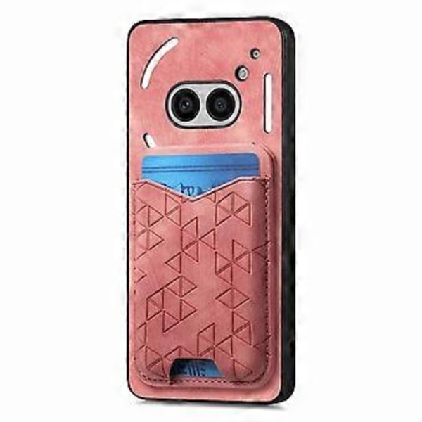 Til Nothing Phone (2a) Etui med Præget Mønster, Kortholder, Støttefod, Læder Bagside (Stil A)