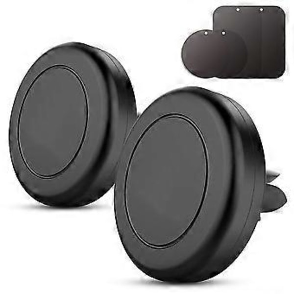 2-pack Magnetisk Biltelefonhållare, Ultrastarkt Grepp för Smarta Enheter, Snabb Swift-Snap-teknik, Robust Gummibas Säkerställer Stabilitet, Vridbar