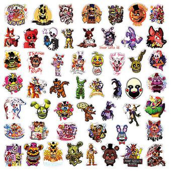 Five Nights At Freddy's Stickers, 50 Pak Fnaf Seje Gaming Dekaler Til Laptop Vandflaske Bagage, Vandtætte Stickers Til Børn Voksne Teenagere( )