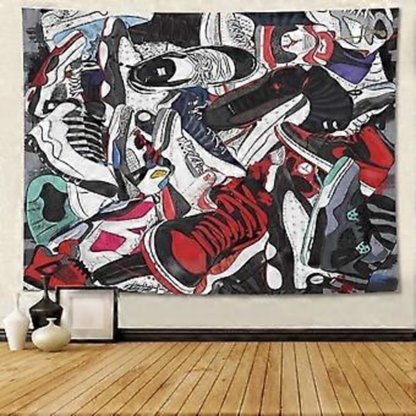 40\"x60\" Retro Basketbollskor Tapestry Sneaker Design Tapestry Fotobakgrund Tapestries Väggdekor Barnrum Tapestry Dekorationer För Fest Sovrum
