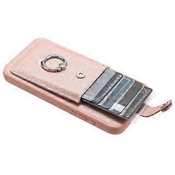 Skal för Samsung Galaxy A55 5G Ritningsdesign Kortfack Läder Baksida med Ringstativ (Stil A)