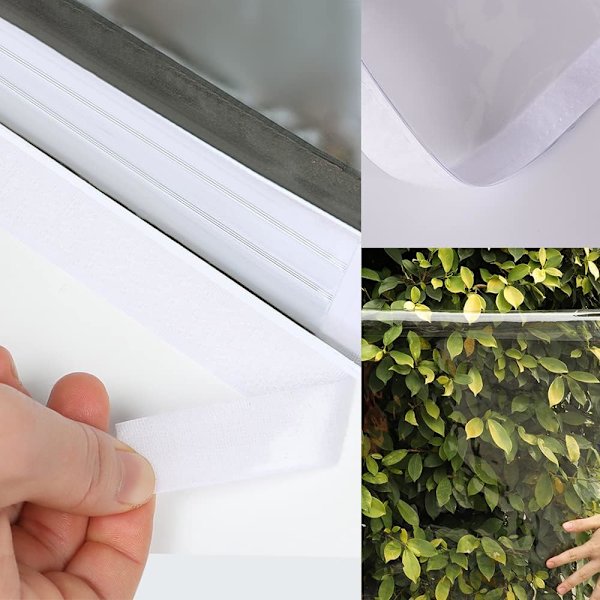 Termisk vinduesfilm mod kulden, PVC-vinduesisolering, beskyttelsesfilm mod kulden, transparent isoleringsfilm til beskyttelse mod kulden, skalerbar (240x120cm)