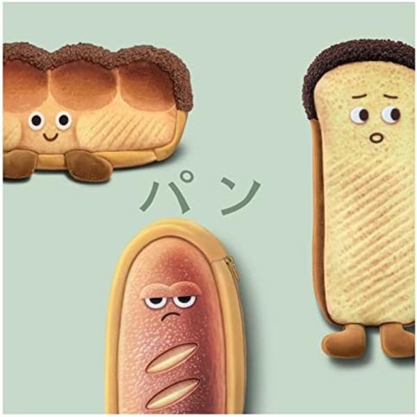 Söpö uutuus hauska kasvosimulaatio Aito ruoka Teema Paahtoleipä Hotdog Leipähahmo Pehmeä Täytetty Pinta Vaatteet Vetoketju Kynä