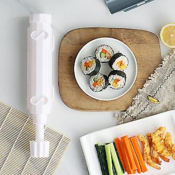 Stribet Sushi-Making Sæt Genanvendelig Holdbar Sushi Maker til Køkken Hjem (Sort)