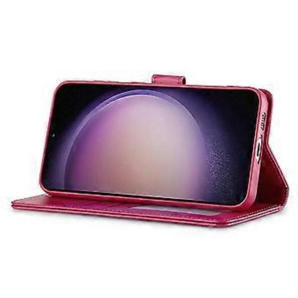 LC.IMEEKE Fodral till Samsung Galaxy A56 5G Kalvtextur PU Läder Ställ Plånbok Mobilskal - Rosa (Rosa)