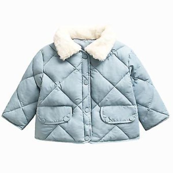 Vinterjacka för småbarn, tjock, vindtät, lätt, snöjacka för resor, camping, vandring (90 cm)