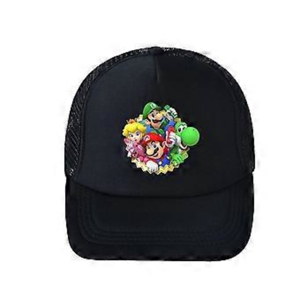 Super Mario Bros Kesäinen aurinkolippa lippalakki miehille naisille verkkokangas hengittävä säädettävä ranta trucker-lippis lahjat -NMAOV( 7)