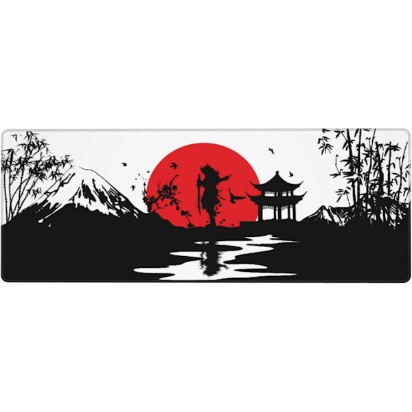Sort og rød japansk landskabs gaming musemåtte tastatur musemåtte XL skridsikker gummibase personlig skrivebordspude til