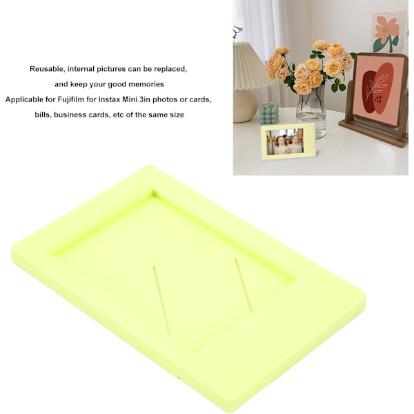 5 stk Display Bilderamme 9x6cm (Gul), Klassisk Skrivebordsrektangel