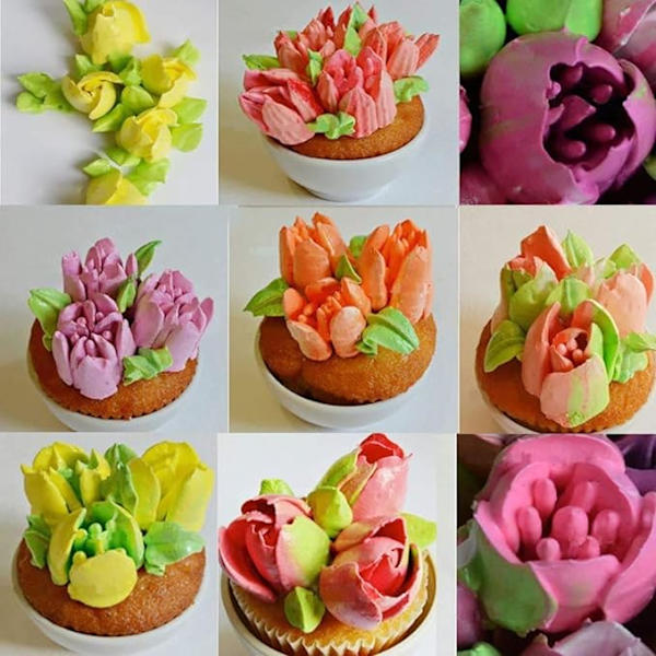 5PCS Russiske Piping Tips Rustfritt Stål Piping Tips Piping Dyse Ca