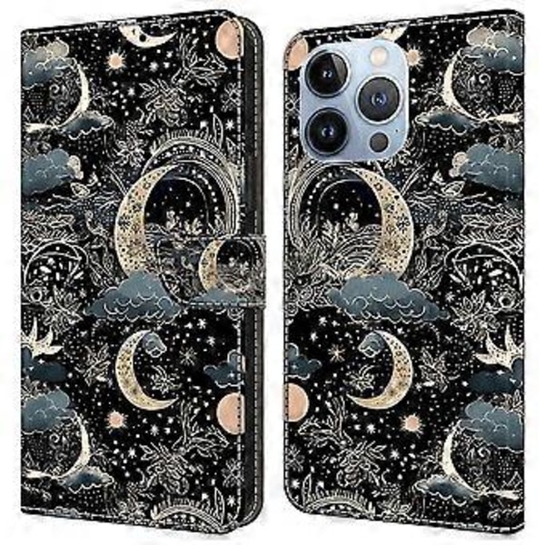 För iPhone 16 Pro Max Fodral PU Läder Plånbok Flipskydd med Ställfunktion (Stil I)