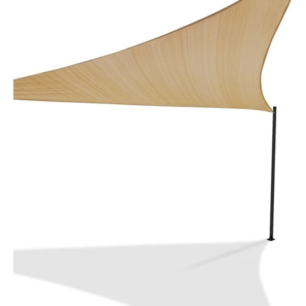 1 x 3x3x3M Beige Triangulär Solsegel med Monteringssats