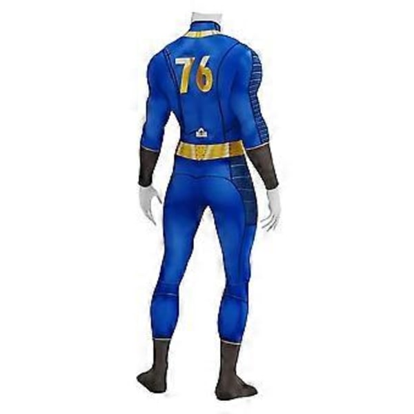 Fallout 4 Vault Cosplay Kostym Bodysuit Män Party Maskerad Jumpsuit (XS)