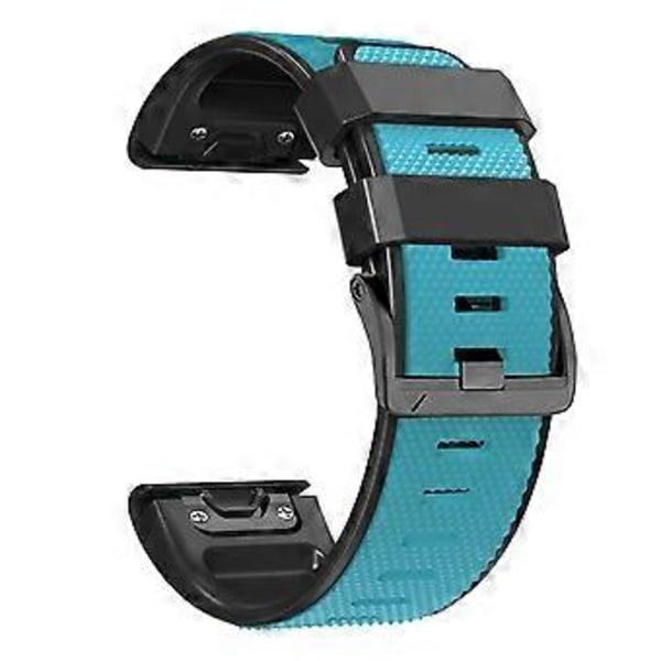 Type L Diamanttekstur Klokkereim for Garmin Tactix 7 Pro/Fenix 7X/6X Pro/5X Plus, 26mm Tofarget (Stil L)