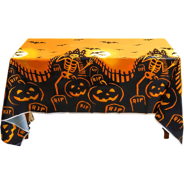 Halloween Dekoration Bordsduk - 137cm x 180cm - Vattentät - Sp