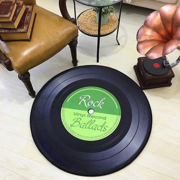 Vinyl Record Rug Mat Cushion Retro Cd Round Carpet Sofa Carpets Non-slip Mat Blanket For Door Kid 5 5 150cm
