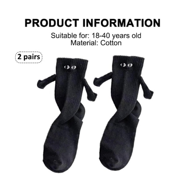 2 par sorte par af sorte par med magnetisk sjov positur