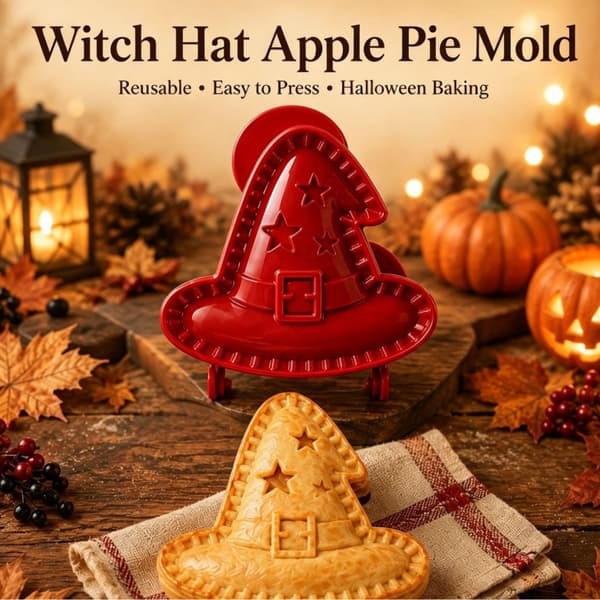 Häxhattformad pajpressform Halloween push-typ paj- och kakbakform