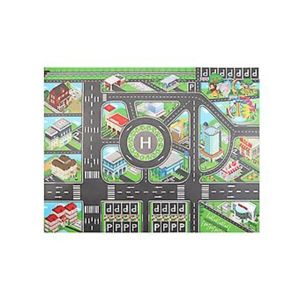 Spelmatta 130*100 Ren Engelska Stads Trafik Bilmodell Parkeringsplats Matta