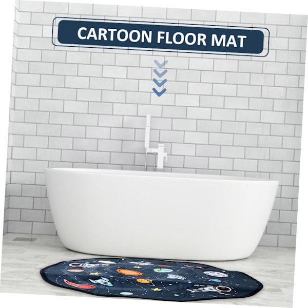 Cartoon Matta Barn Dekor Halkskydd Matta Barnrum Dekor Barn Matta Rymd Dekor Rund Matta Barnkammare Mattor Yttermatta