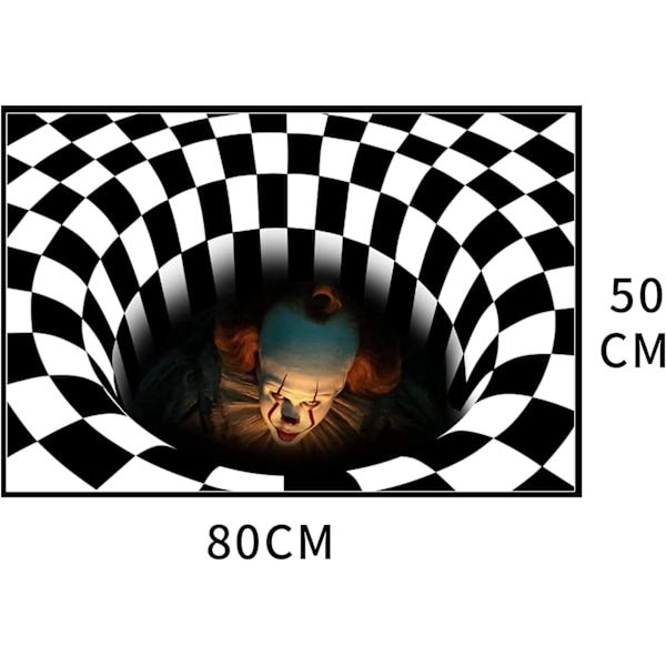 1 kpl (Tyyppi-2) Halloween-ovimaatto Halloween-klovni-matto 3D-illuusio