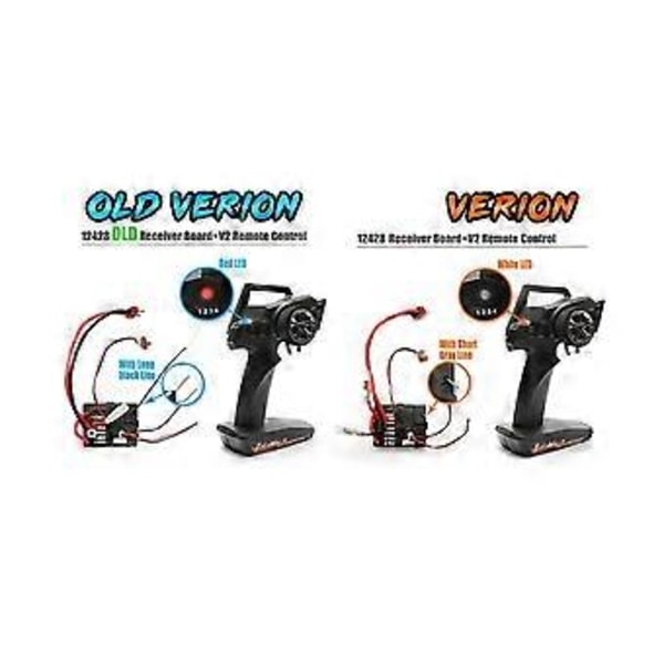 Uusi Versio 2.4G V2 Lähetin Kaukosäädin 12428 12423 12427 1/12 RC Auton Varaosille
