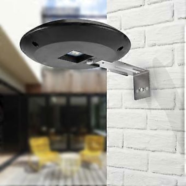 2 kpl 9 LED vedenpitävä aurinkokennovalaisin seinälle, aitalamppu puutarhaan (musta)