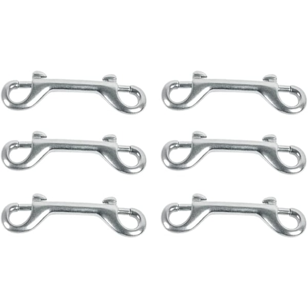 6 stk Dobbel Boltkarabiner Sinklegering Dobbel Klemme Bolthake Nick