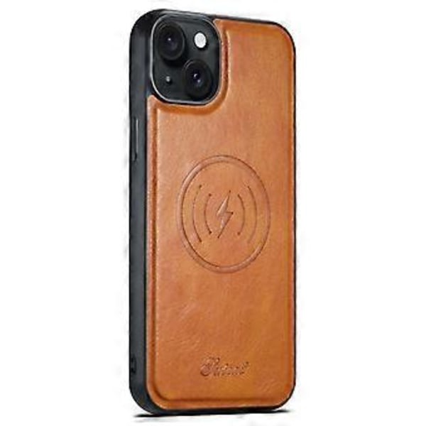 SUTENI H17 Skal för iPhone 15 Plus Kompatibelt med MagSafe PU+TPU Ställ Telefonfodral()