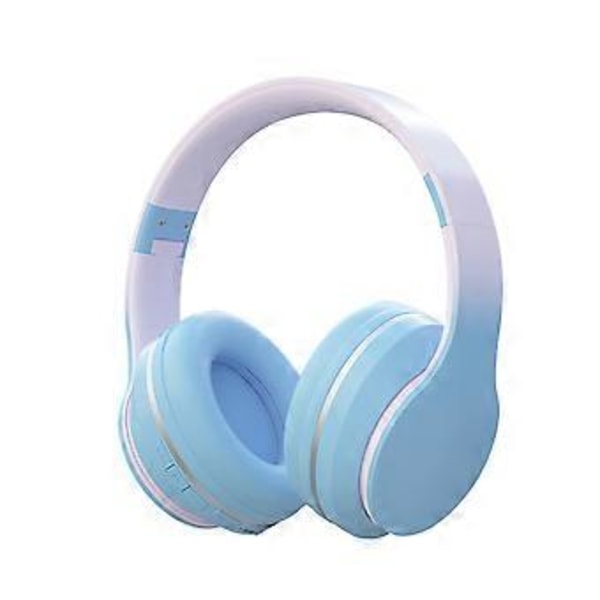 Bluetooth Øretelefoner Tilbud - Montert Sammenleggbar Trådløs-Montert Bluetooth Headset Metallbrikke Bluetooth FM Pluggbar Kort (Blå)