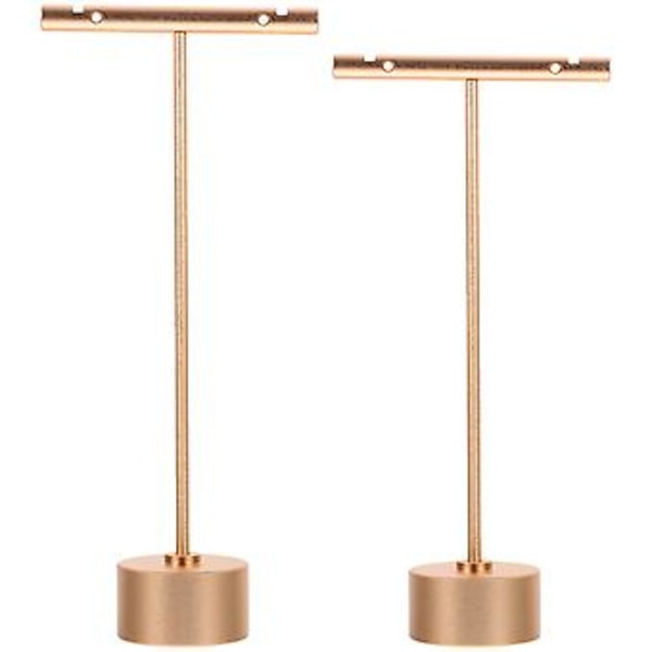 2 stk. Metal Ørering T-formet Stativ Detail Display Holder T Ørering Display Holder Smykkestativ